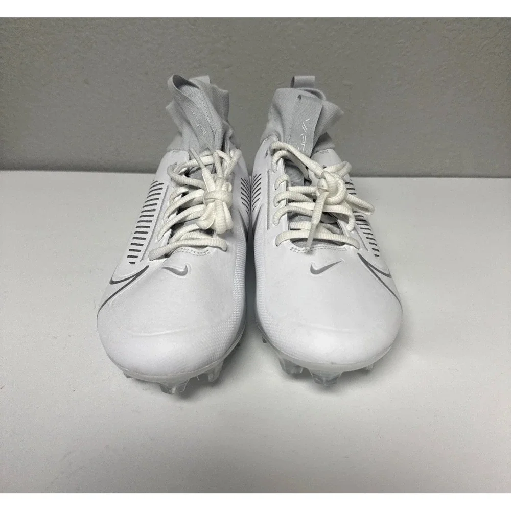 Nike Vapor Edge Pro 360 2 White Metallic Silver Cleats Mens 10 DA5456-100 NEW